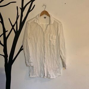 Aerie oversized white high low dress shirt